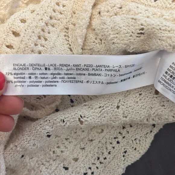 Cream Lace Ruffle Sweater - Picture 6 of 6